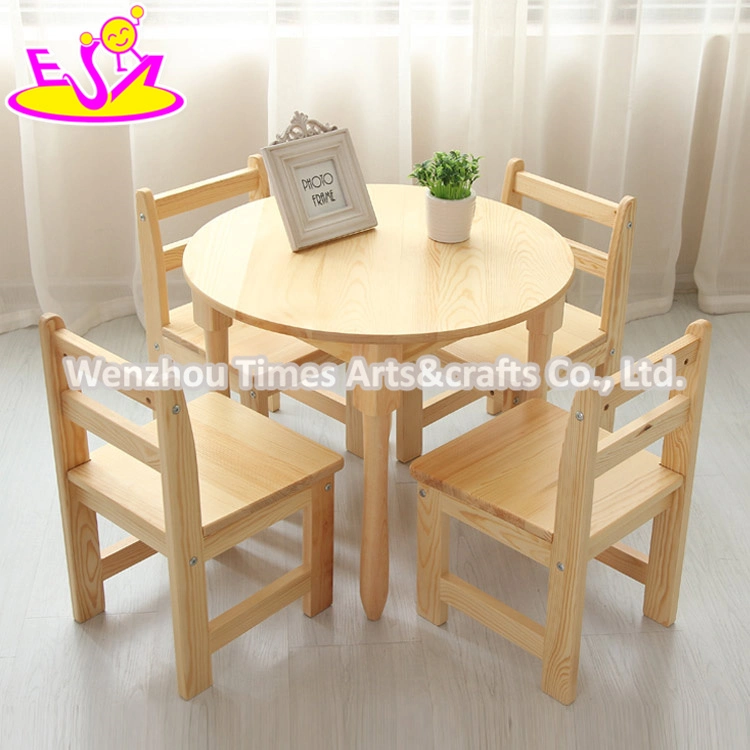 Wholesale Cheap Primary School Wooden Kids Round Table and Chairs for Study W08g232