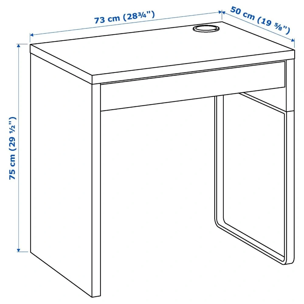 Modern Rectangular Wood Computer Desk PC Laptop Kids Reading Table with Drawer Writing Study Desk