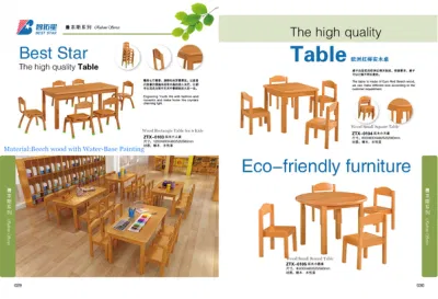 ブナ材学習テーブル、子供用小さな円形テーブル、学生用テーブル、子供用木製就学前テーブル、保育園用テーブル、幼稚園用テーブル